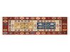 Kelim Teppich Wolle mehrfarbig 80 x 300 cm orientalisches Muster Kurzflor VOSKEHAT_858473