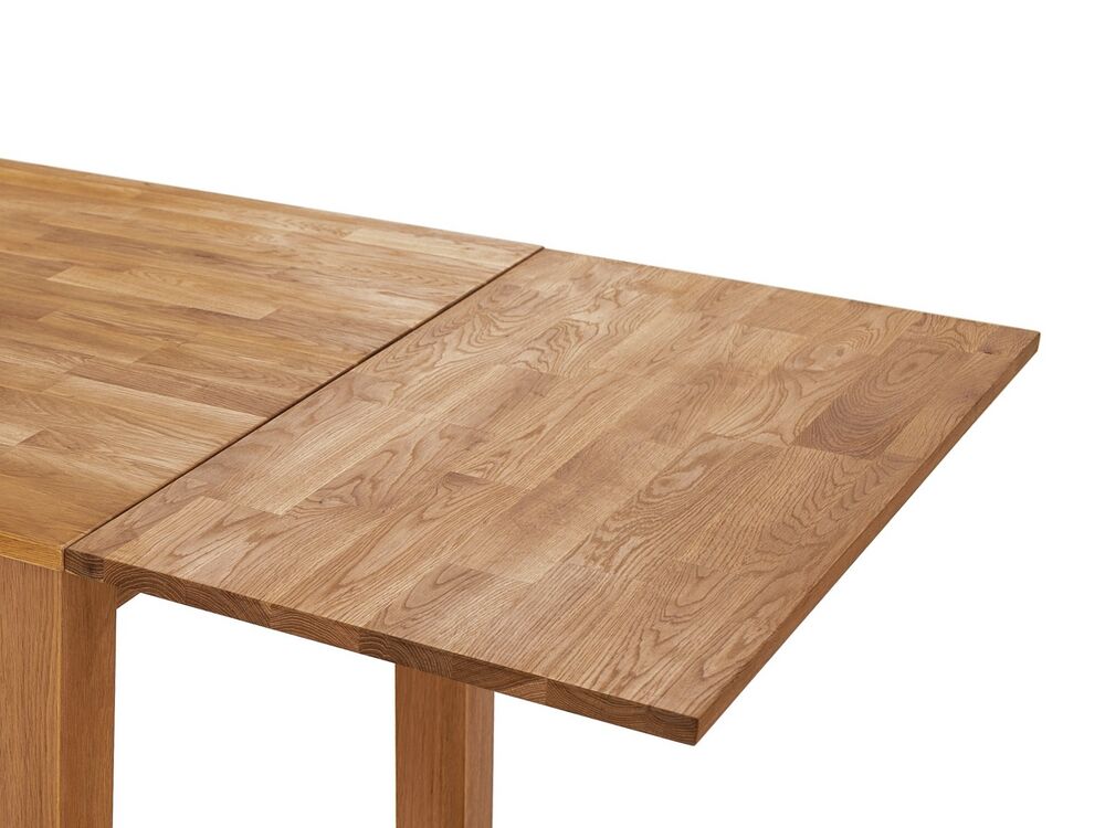 Extending Oak Dining Table 180/270 x 85 cm Light Wood MAXIMA Beliani