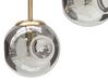 3 Light Glass Pendant Lamp Transparent and Brass RALFES_868520