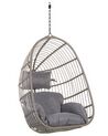 PE Rattan Hanging Chair with Stand Grey CASOLI_763753