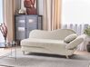 Right Hand Fabric Chaise Lounge with Storage Beige MERI II_881277