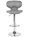 Set of 2 Faux Leather Swivel Bar Stools Grey CONWAY_743464
