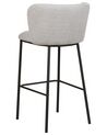 Set of 2 Boucle Bar Chairs Grey MINA_883965