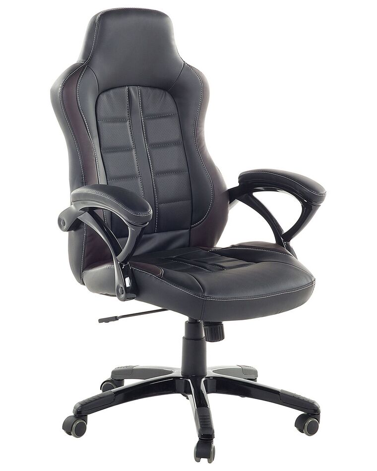 Kancelářská židle černá/tmavě hnědá PRINCE_341684