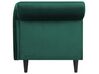 Chaise longue velluto verde smeraldo e legno scuro sinistra LUIRO_768751