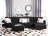 Left Hand Modular Fabric Sofa with Ottoman Graphite Grey ABERDEEN_714857