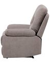 Fabric Manual Recliner Chair Taupe Beige BERGEN_709969