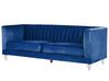 3-Sitzer Sofa Samtstoff marineblau ARVIKA_806172