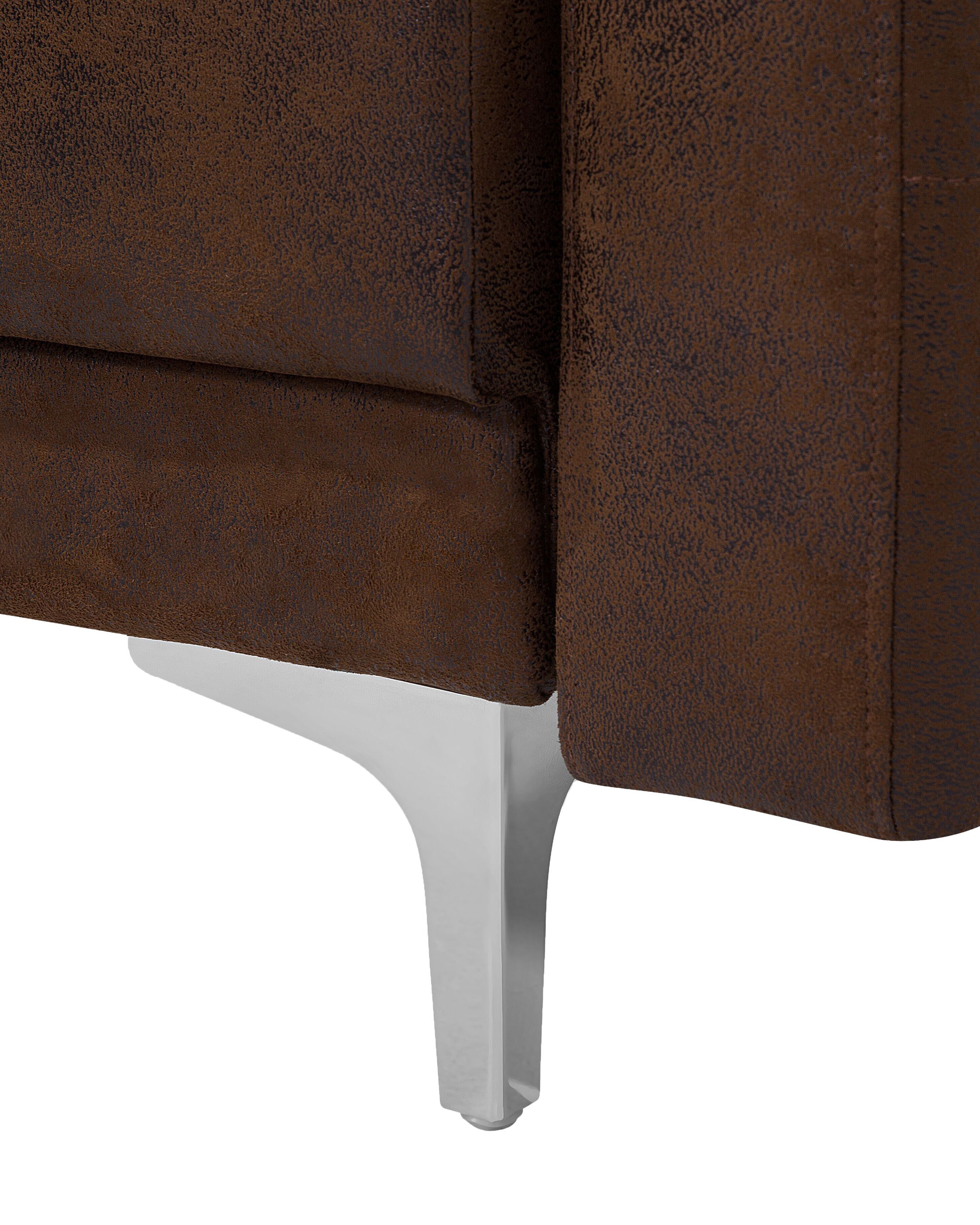 Fotel ekoskóra brązowy ABERDEEN