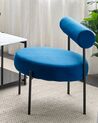 Sametová židle modrá ALPHA_860911