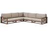5 Seater Certified Acacia Wood Garden Corner Sofa Set Dark TIMOR II_852980