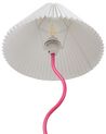 Lámpara de pie de metal rosa y blanca JIKAWO_898282