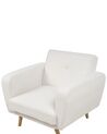 Fabric Armchair White Boucle FLORLI_906071