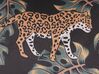 Sada 2 vankúšov s motívom leoparda 45 x 45 cm čierno zelená KUHI_801379