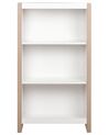 3 Tier Bookcase Light Wood with White JOHNSON_885241