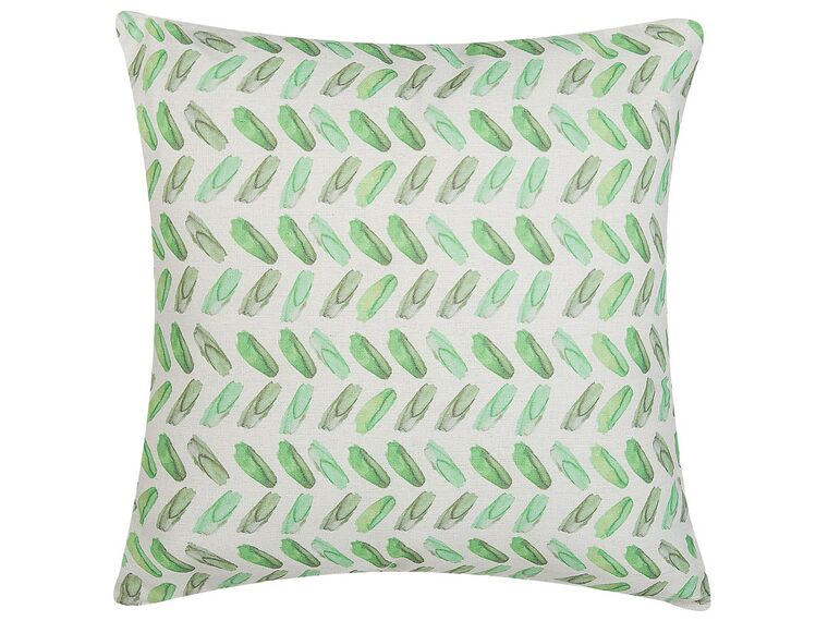 Cushion 45 x 45 cm White and Green PRUNUS_799514