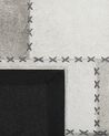 Dywan patchwork skórzany brązowoszary 160 x 230 cm PERVARI_764753