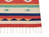 Kelim Teppich Baumwolle mehrfarbig 80 x 150 cm geometrisches Muster Kurzflor MARGARA_869746