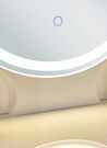 Kaptafel met LED spiegel en kruk wit/goud AUXON_844817