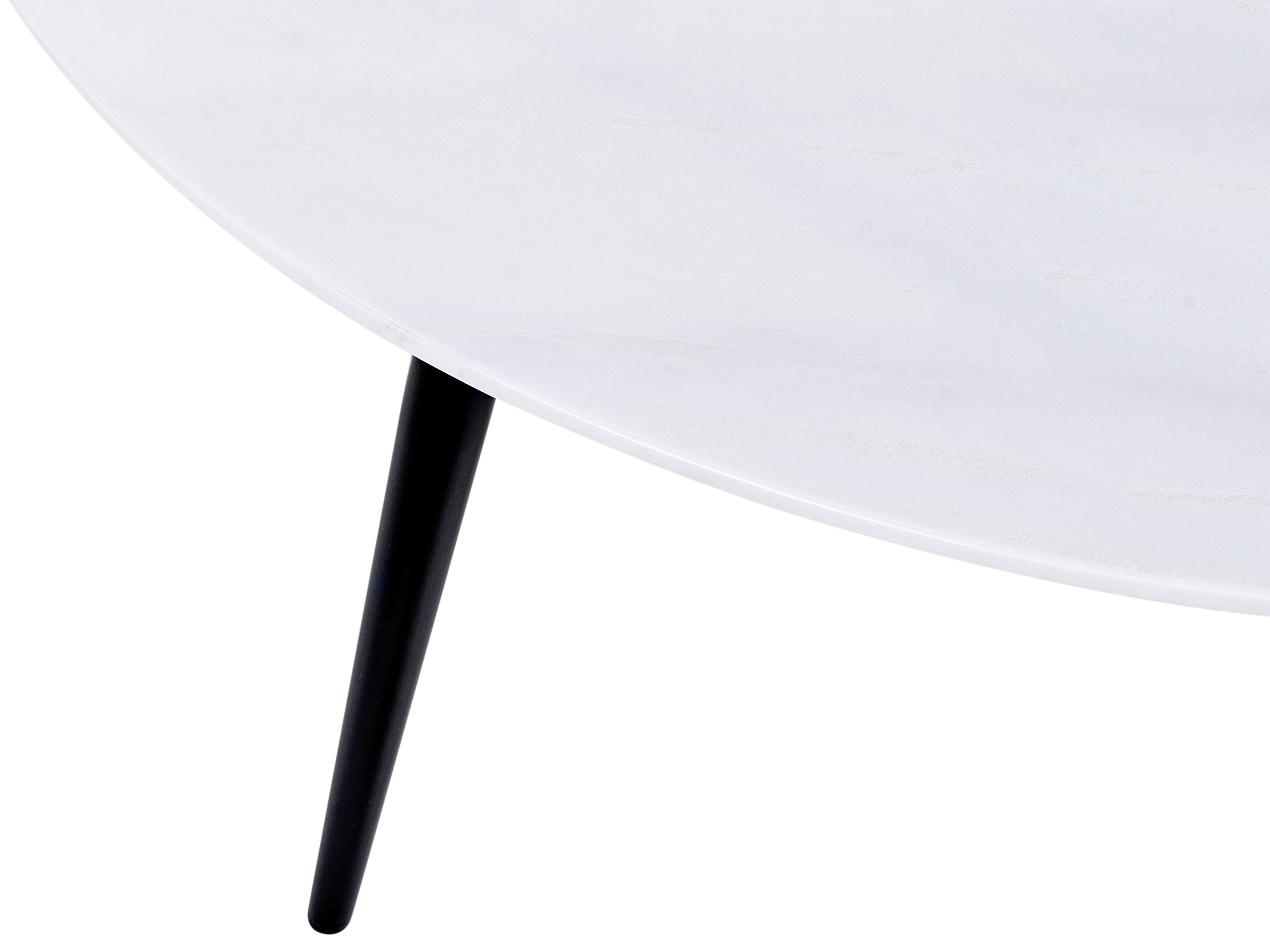 Marble Effect Coffee Table White with Black EFFIE Beliani.co.uk