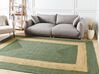 Teppich Jute grün / beige 200 x 300 cm geometrisches Muster Kurzflor KARAKUYU_903905