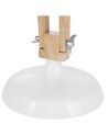 Lampada da tavolo in legno e metallo bianco SALADO_253744