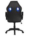 Krzesło biurowe regulowane ekoskóra granatowe FIGHTER_677456