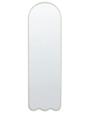 Metalowe lustro ścienne 45 x 145 cm białe BUSSY