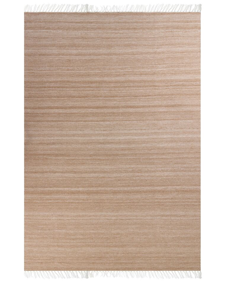 Teppich sandbeige 160 x 230 cm Kurzflor MALHIA_846649