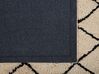 Teppich beige / schwarz 200 x 200 cm geometrisches Muster Kurzflor MIDYAT_806586