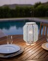 Marokkói fehér fém asztali lámpa 27 cm SOMES_691601
