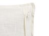 Conjunto de 2 cojines de algodón/lino blanco crema 45 x 45 cm SUBULATA_838532