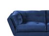 3 Seater Velvet Sofa Blue LENVIK_785004