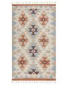 Kelim Teppich Baumwolle mehrfarbig 80 x 150 cm geometrisches Muster Kurzflor DILIJAN_869151