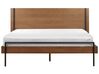 Bed hout donkerbruin 160 x 200 cm LIBERMONT_905700