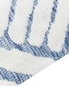 Teppich cemeweiss / blau 300 x 400 cm geometrisches Muster Kurzflor MARGAND_883818