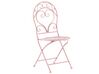 Ensemble de terrasse bistrot table et 2 chaises roses ALBINIA_774558