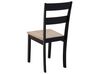 Zestaw do jadalni stół i 6 krzeseł drewniany jasny z czarnym GEORGIA_736763