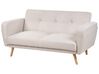 2 Seater Fabric Sofa Bed Beige FLORLI_905812