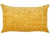 Coussin en velours plissé jaune 30 x 50 cm CHOISYA_892873