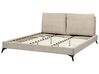 Bed corduroy taupe 180 x 200 cm MELLE_882262
