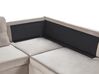 Velvet Corner Sofa Bed with Storage Beige LERUM_826082