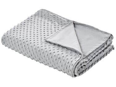Capa de cobertor pesado em tecido cinzento claro 150 x 200 cm CALLISTO