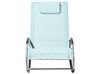 Chaise de jardin à bascule bleu clair CAMPO_689295