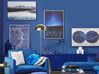 Cuadro en lienzo enmarcado de poliéster azul oscuro/blanco crema 63 x 93 cm GRIZZANA_836581