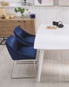 Lot de 2 chaises de salle à manger en velours bleu marine ARCATA_808596