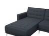 Right Hand Fabric Corner Sofa with Ottoman Dark Grey ABERDEEN _717795