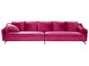 4-pers. sofa lyserød velour AURE_831563