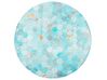 Vloerkleed patchwork turquoise ⌀ 140 cm ZEYTIN_850999