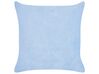 Set of 2 Corduroy Cushions 43 x 43 cm Blue MILLET_854657